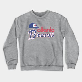 Atlanta Braves - Hank Aaron era 1970s Cap and Logo Crewneck Sweatshirt